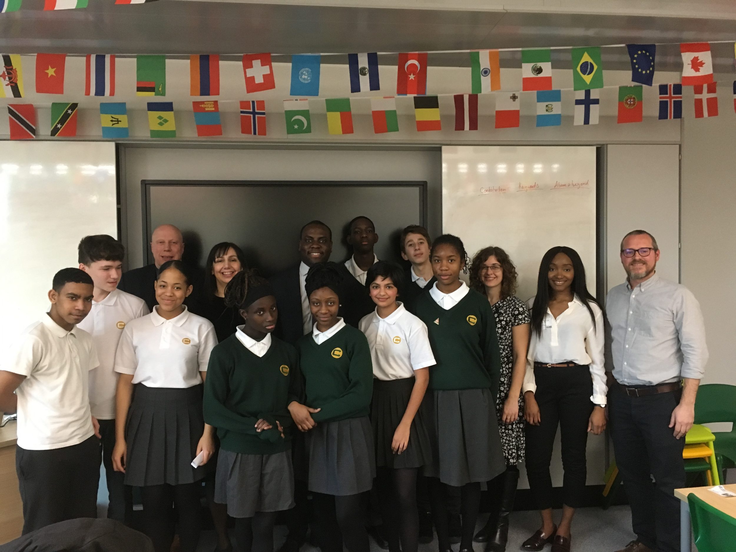 Pupils from Charter School with the Southwark team